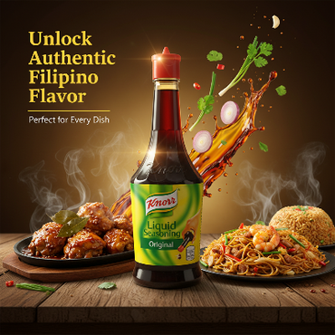 Knorr Liquid Seasoning bottle on a white background with 'Kabayan Filipino Store' branding.