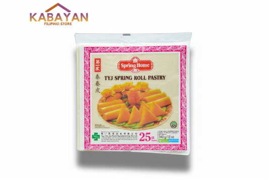 TYJ Spring Roll Pastry Lumpia 8 Inches 25 Sheets 340g Frozen