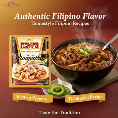 Mama Sita's Ilocano Pinapaitan stew mix package on a white background
