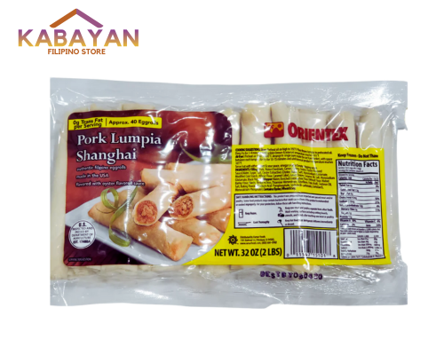 Orientex Pork Lumpia Shanghai Style Authentic Filipino Eggroll 32oz 40pcs
