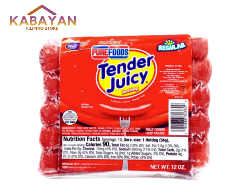 Purefoods Tender Juicy Hotdog 12oz